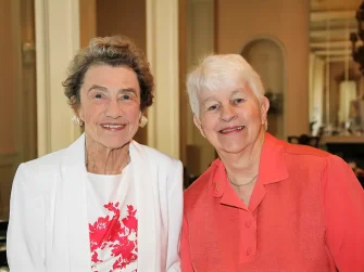 Ruth Malvern with Jean Murry, Wings of Hope volunteer and member of The Ninety-Nines, at the 2014 Ladies' Luncheon