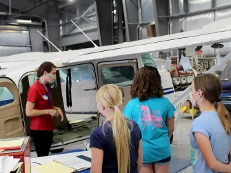 Wings of Hope hosted two drone camps over the summer. Campers learned about humanitarian aviation, the use of drones in medicine delivery — and they practiced flying small drones in our hangar.