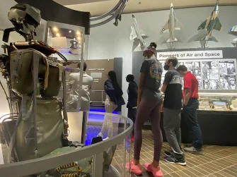 Soar into STEM students and interns take a private tour at Soar into STEM sponsor, Boeing, to get a firsthand look at how planes are made.