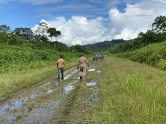 The runway during rainy season